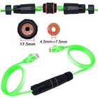 2x IP68 Waterproof RJ45 Female Coupler Ethernet Outdoor LAN Cat6A Cat6 Connector
