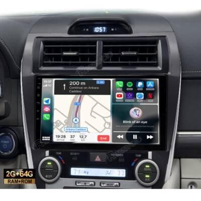 For 2012-2014 Toyota Camry Radio Car Apple Carplay Android GPS Navigation 2+64GB