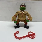 VTG 1992 Raphael Racoon Hat Ninja Turtles TMNT Figure Daniel Boone Chain Trap