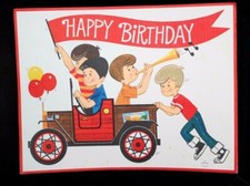 Vintage Hallmark Cards, Inc Made in USA Happy Birthday Placemats Lot of 5