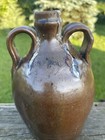 Double Handle Pottery Jug Found In North Carolina Beautiful Glass Runs  8 1/2” — photo 2