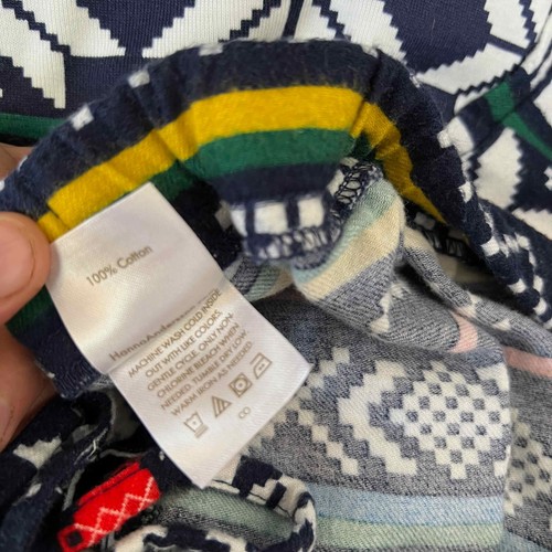 Hanna Andersson Pajama Set Mens XL Apres Ski Fair Isle Print Flannel Pants Navy - Picture 10 of 12