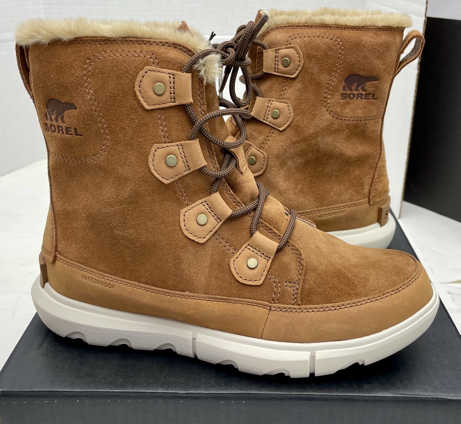 Sorel Women's Explorer II Joan Faux Fur Boot - 9 - Velvet Tan / Fawn