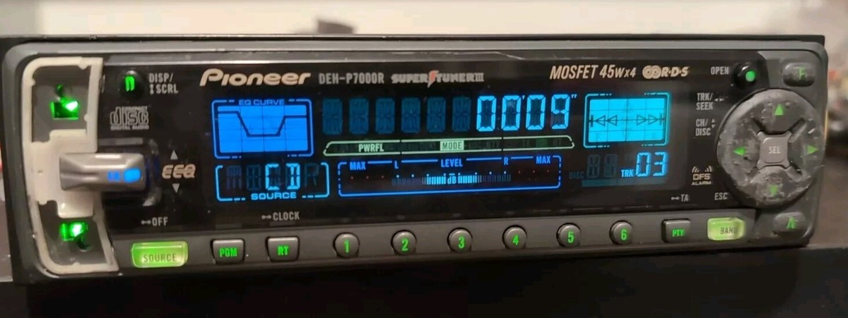 Old School Pioneer deh-p7000r Car Radio CD 45Wx4 RDS EEQ - No