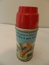VINTAGE ROY ROGERS DALE EVANS DOUBLE R BAR RANCH THERMOS- VINTAGE COWBOY