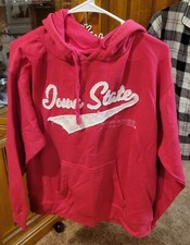 J. America, Women's Size M, Bright Pink, Iowa State Cyclones Hooded Sweatshirt