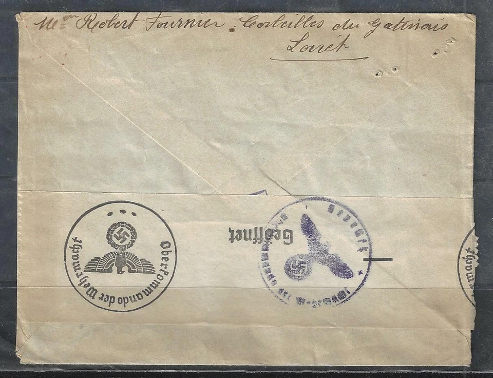 FRANCE 1940 WWII NAZI CENSORED COVER TO THE RED CROSS IN GENEVA SWITZERLAND - Image 2 of 2