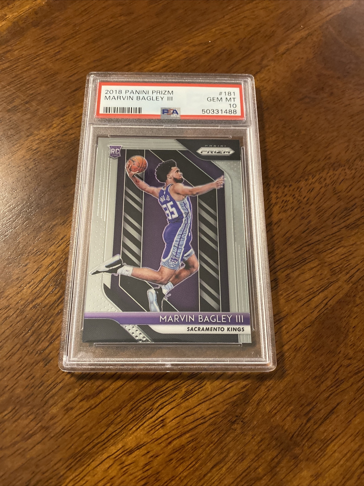 2018-19 PANINI PRIZM RC ROOKIE #181 MARVIN BAGLEY III PSA 10 KINGS, PISTONS 🏀