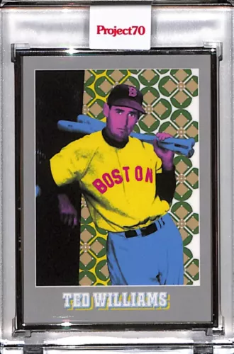 2021 TOPPS PROJECT 70 #331 TED WILLIAMS BY RON ENGLISH P70 AP SILVER FRAME 50/51
