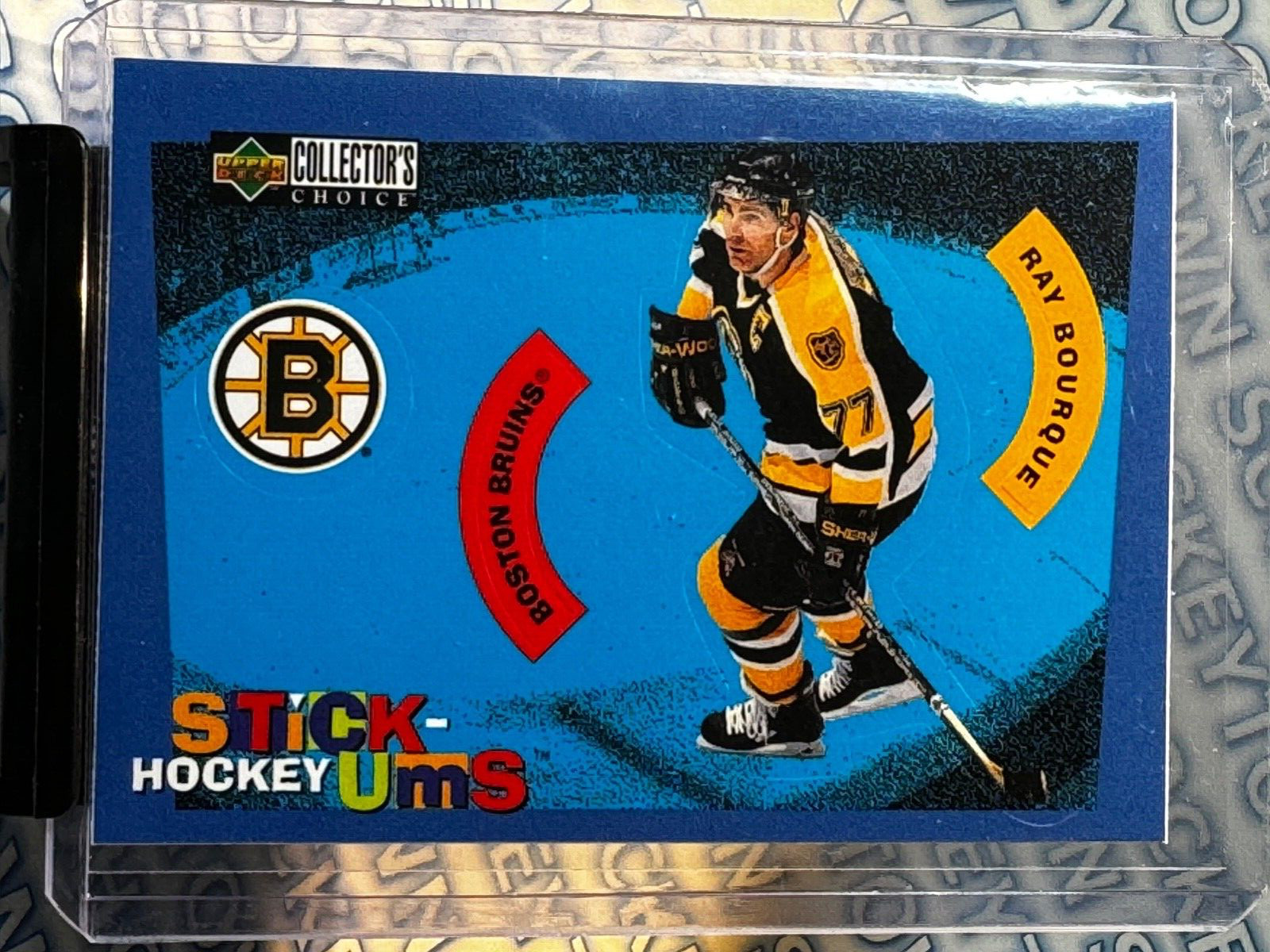 Ray Bourque HOF 1997-98 Upper Deck UD Collector's Choice Stick-Ums #S27 (MINT)