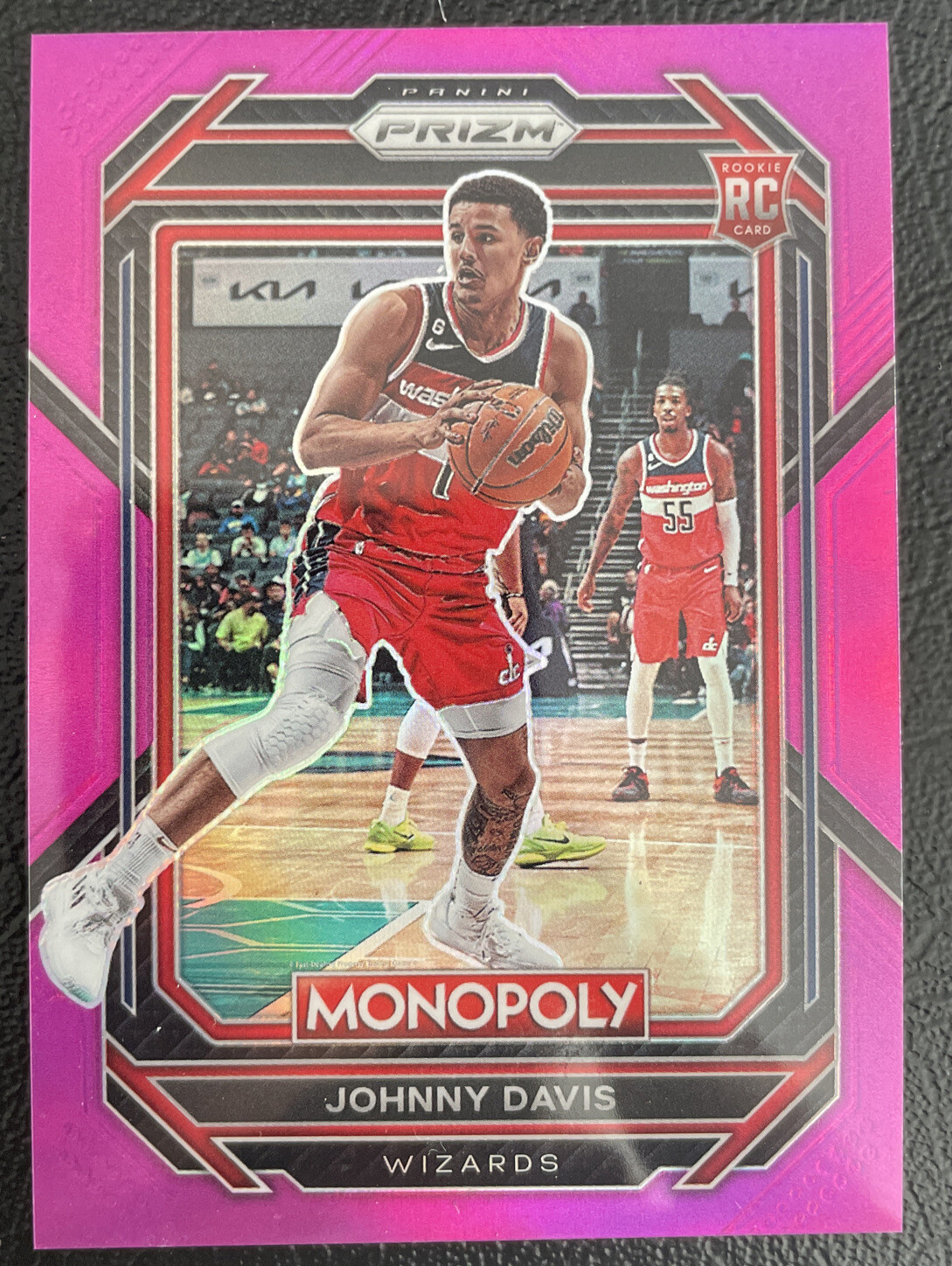 2022-23 Monopoly Prizm Johnny Davis #90 Pink Prizm Refractor /149 Wizards SP