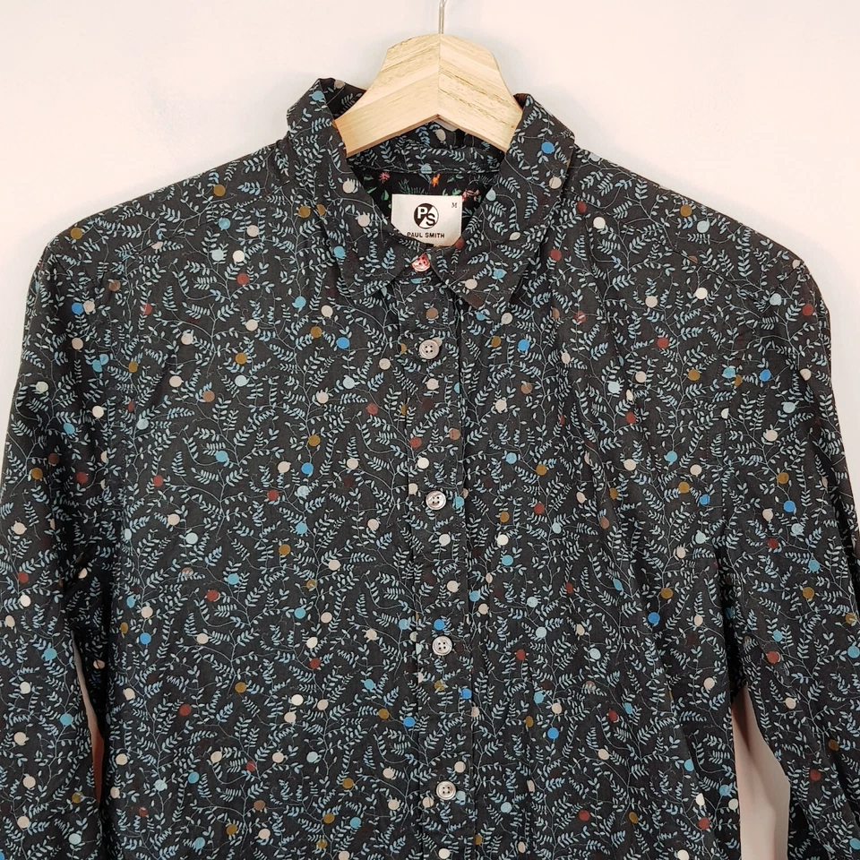 PAUL SMITH PS Mens Size M Floral Print Slim Fit Long Sleeve Shirt - image 2 of 4