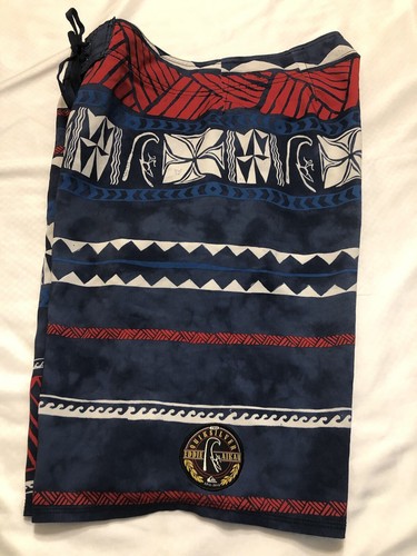 Quiksilver 2012-2013 The Eddie Aikau Men 32 Dark Blue Hawaiian Board Shorts - Picture 3 of 9