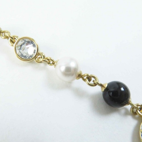 【CHANEL】 Extreme beauty CHANEL A24C Coco Mark Rhinestone F Pearl Necklace Go - Picture 6 of 9