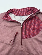 Patagonia Womens Long Sleeve Thermal Speedwork 1/4 Zip-Neck Shirt Sz Small Red