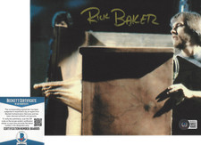 RICK BAKER SIGNED 8x10 PHOTO SFX HORROR MOVIE MAKE UP ARTIST BECKETT COA BAS