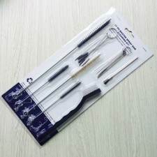Airbrush Spray Gun Nozzle Washing Rinse Tool Kit Needle Nylon Brush Cleaner Set