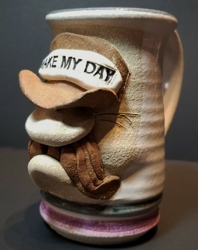 VINTGE STONEWARE KAFFEETASSE TASSE CRUSTY OLE COWBOY GESICHT - Bild 2 von 8