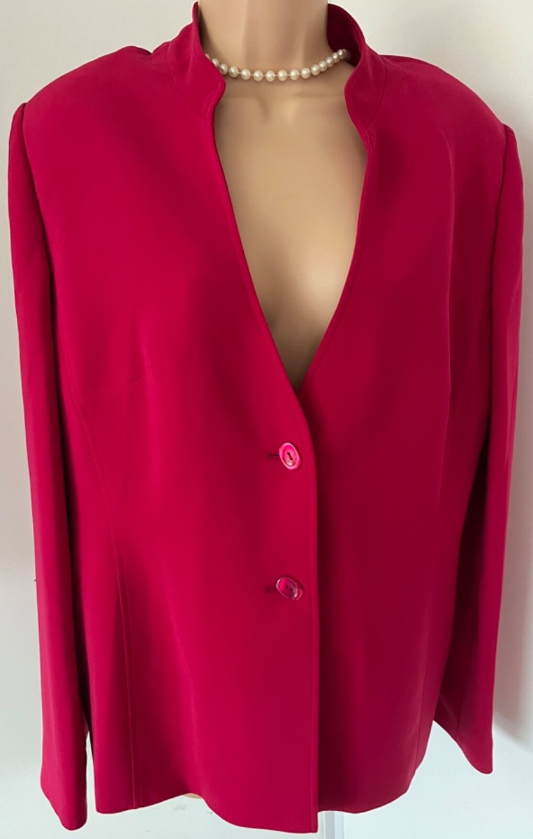 Size 18 Debenhams Classic dark pink single breast lined jacket