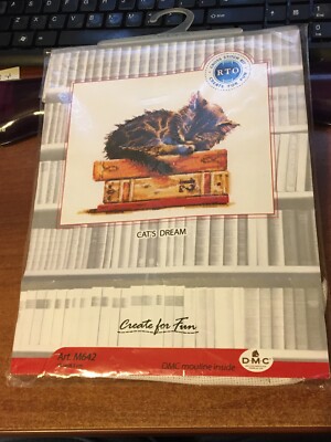 RTO Cat's Dream Cross Stitch Kit (Already Started)