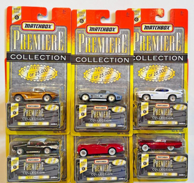 Matchbox Premiere Collection World Class #6 6 PC COMPLETE SET GTO VETTE 57 TBIRD