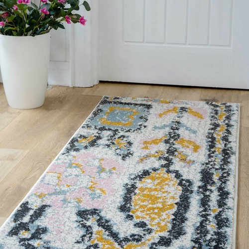 Distressed Tribal Runner Abstract Indoor Carved Long Hallway Kitchen Rug Mat - Picture 4 of 18
