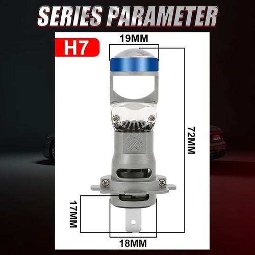Double Lens Mini Car Headlight H7 Lamp Projector LED Bulb 120W 6000K 30000LM 12V - Picture 19 of 20