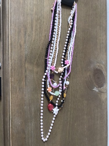 Urban Outfitters Multi Layered Six Strand Beaded Necklace RRP £22 - Picture 4 of 4