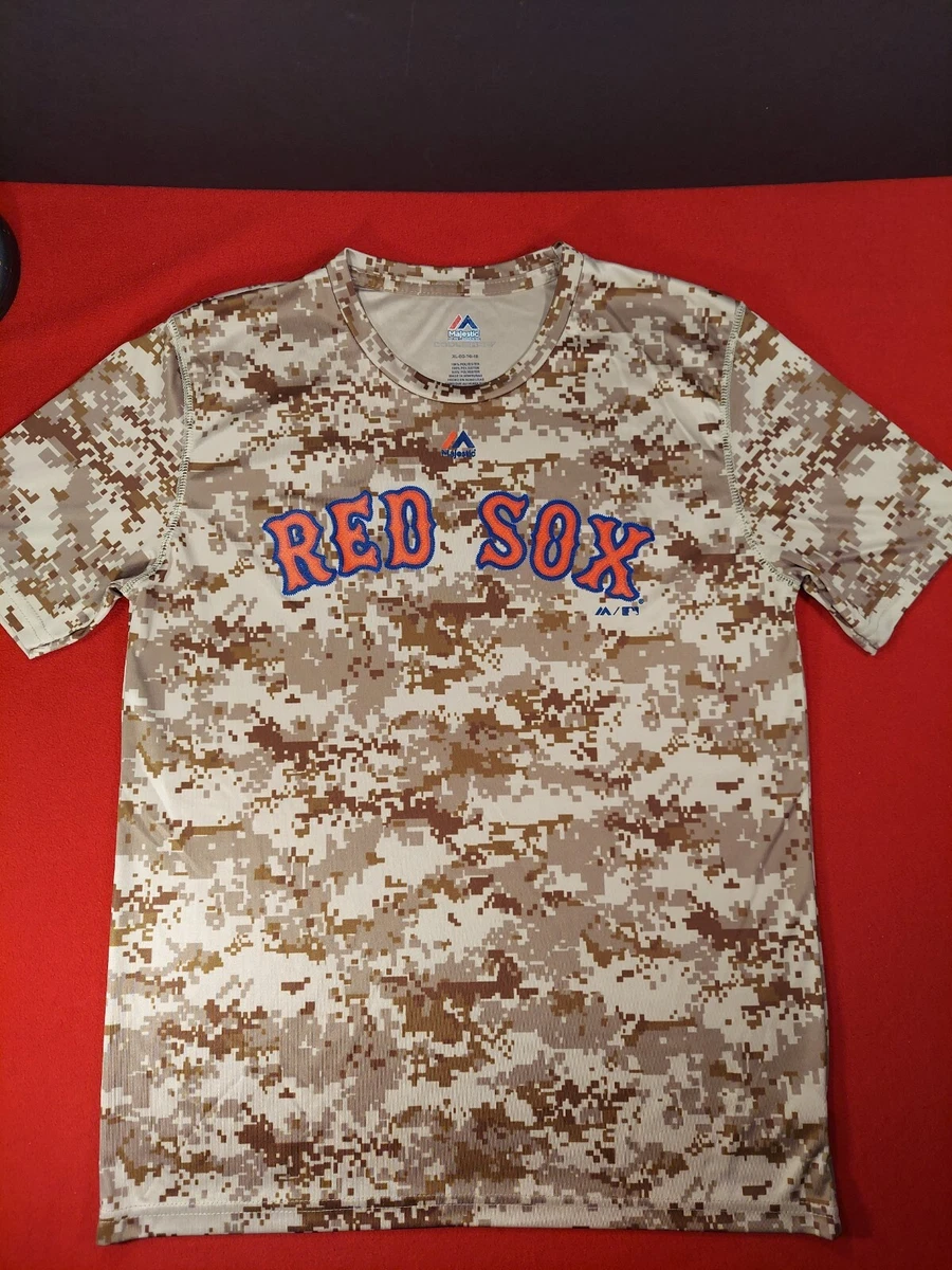 Boston Red Sox Majestic CoolBase Shirt Camo 18 Large Youth Polyester