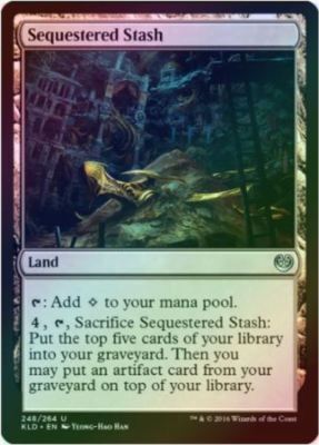 1 x Sequestered Stash - Foil - Kaladesh - LP - Magic The Gathering - MTG