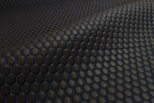 Hexagon Vinyl Grain Quilted Faux Leather Upholstery Fabric | 55" Honeycomb