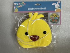 Easter 7 Yellow Chick Felt Wreath Decoration Kit Includes Face, Hands And Feet