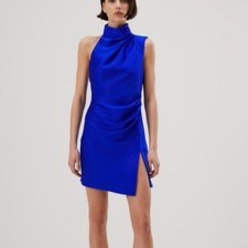 Revolve Misha Blue Hope Satin Dress NWT XXS