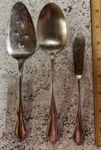 Oneidacraft CHATEAU Serving Set Pie Server, Spoon, Butter Knife Delux Stainless