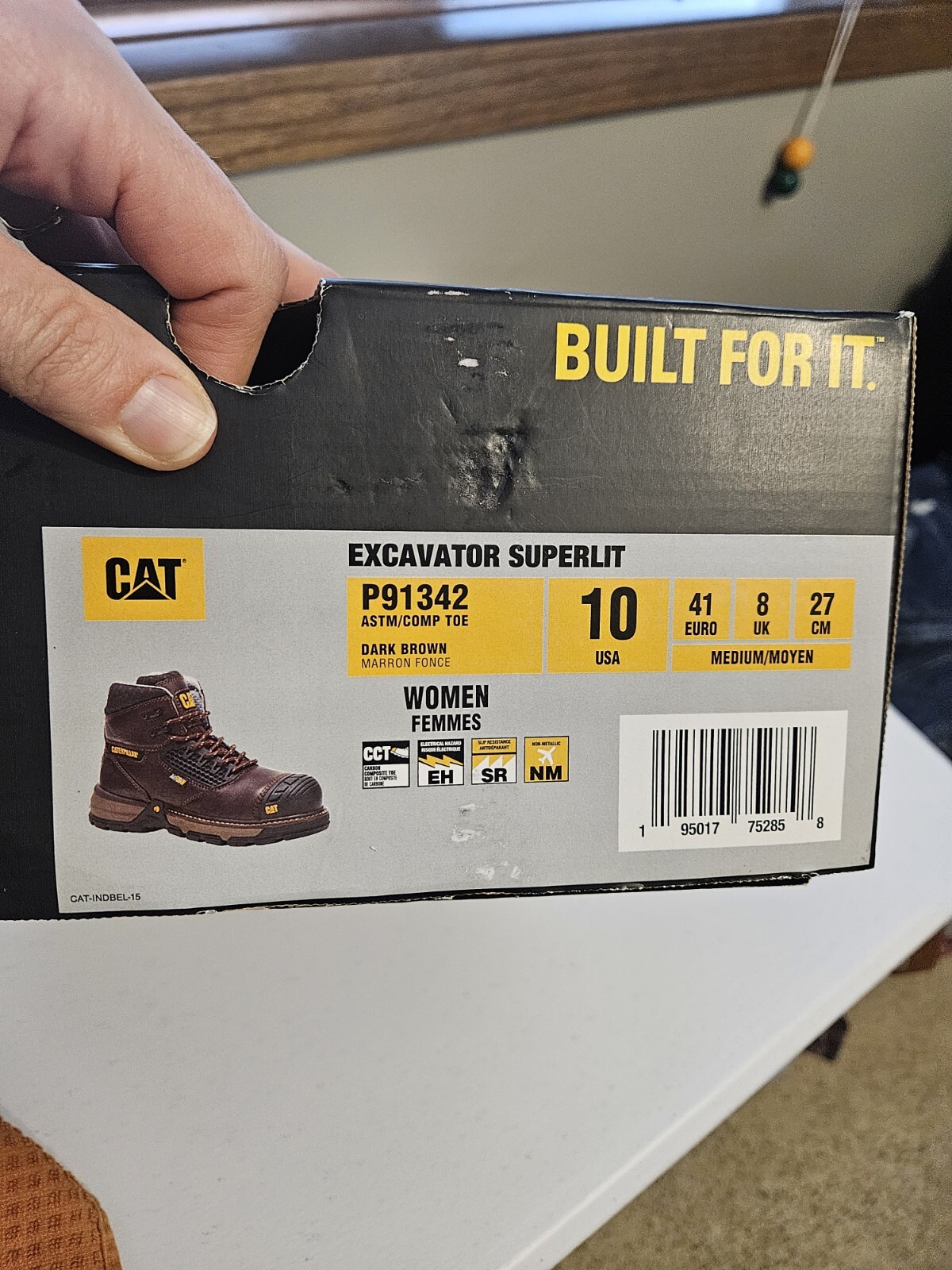 Cat Caterpillar Excavator SuperLite Comp Toe Women's Size 10 Brown #M4 image 7
