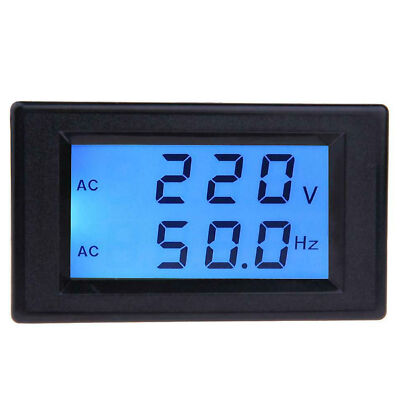 Two-wire Volt Meter LCD Digital AC Voltmeter and Frequency Meter 45.0-65.0hz