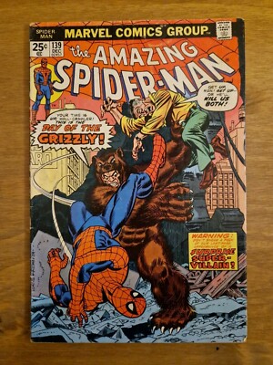 The Amazing Spider-Man #139 | Dec 1974 | MARVEL | 1st Grizzley Appearance | Good