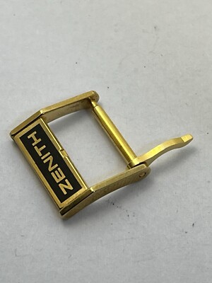 ORIGINAL ZENITH VINTAGE GOLD LAMINIERTE SCHNALLE 14MM - BUCKLE GOLD PLATED