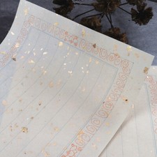 30 Feuilles Papier Chinois Xuan Ligné Papeterie Papier à Lettres Rétro Beige