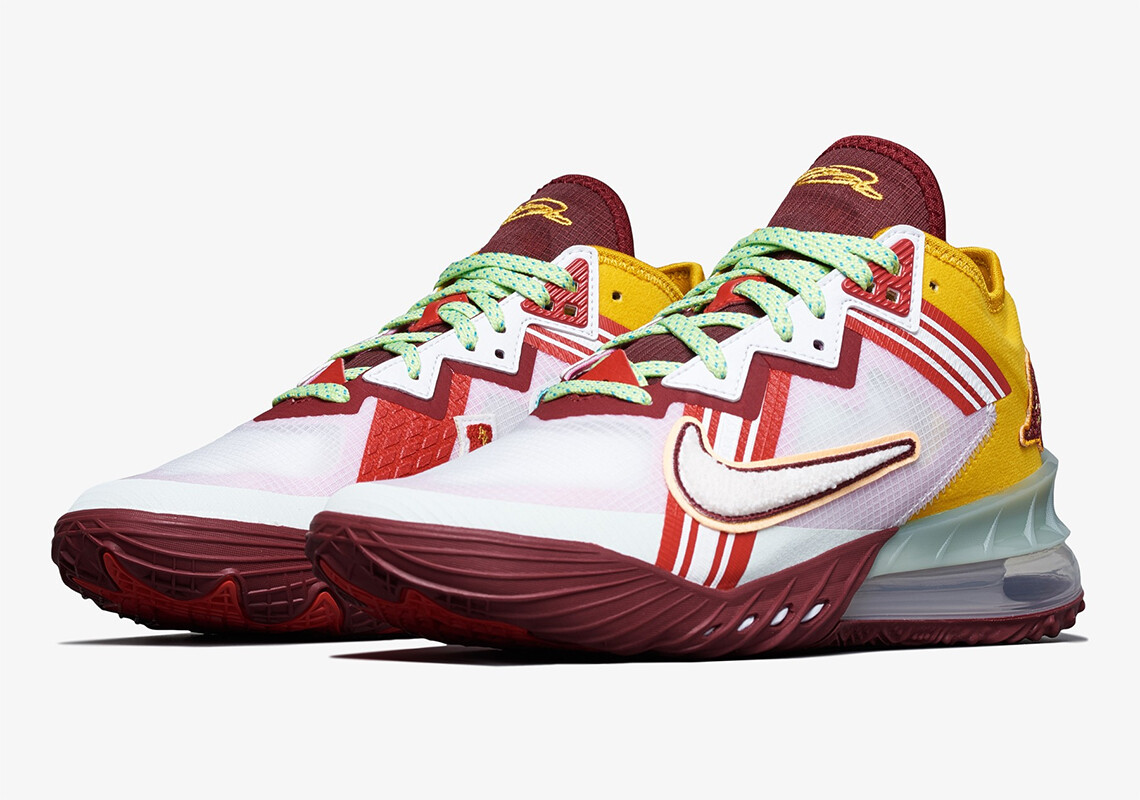 Кроссовки Nike LeBron James XVIII 18 Low Mimi Plange Higher Learning красные CV7562-102 размер 7,5