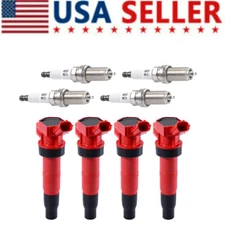 Pack of 4 Spark Plug and Ignition Coil Set for 2011-2013 Kia Sorento 2.4L UF611