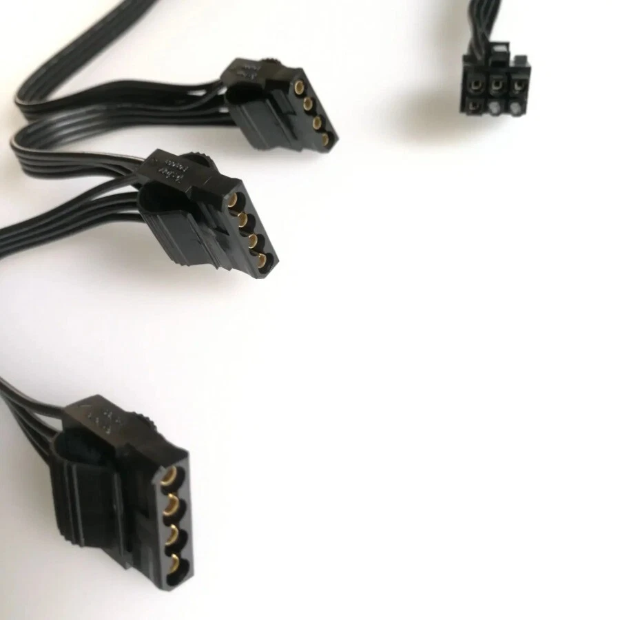 6P To 3 Molex IDE 4P Power Cable For CORSAIR ATX PSU RM1000X RM750X 850X Module - Image 2 of 3
