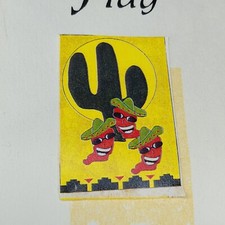 Vintage 28"x40" Cinco De Mayo Sombrero and Cactus Large Decorative Flag - NEW