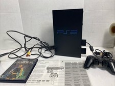 Sony PlayStation 2 Fat Black SCPH-30001 Console PS2 W/ Controller All Wires