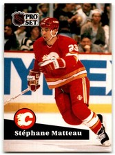 1991-92 Pro Set French Stephane Matteau Calgary Flames #27
