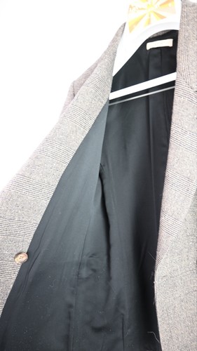 Matin wool blend double breasted check blazer in grey size UK8 - Picture 10 of 15