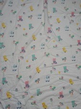 VINTAGE KIDS SHEET NURSERY BLOCKS SHEEP TOY DUCK PULL ALONG