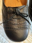 Borne Ladies Oxford Leather Shoe size 9 1/2 NWOT Black - Brown Stitching — photo 3