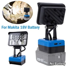 2800LM LED Work Light For Makita 18V Li-Ion Battery FAST Charge With USB Ports
