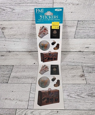 Vintage FMI Travel Stickers Scrap Booking Made In USA 